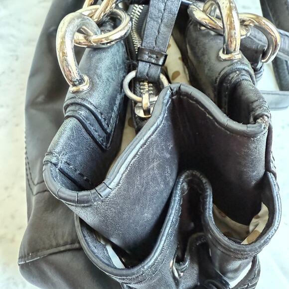 Coach Black Leather Shoulder Bag Peyton 14522 – Chain Strap Y2K Carryall - Picture 15 of 16